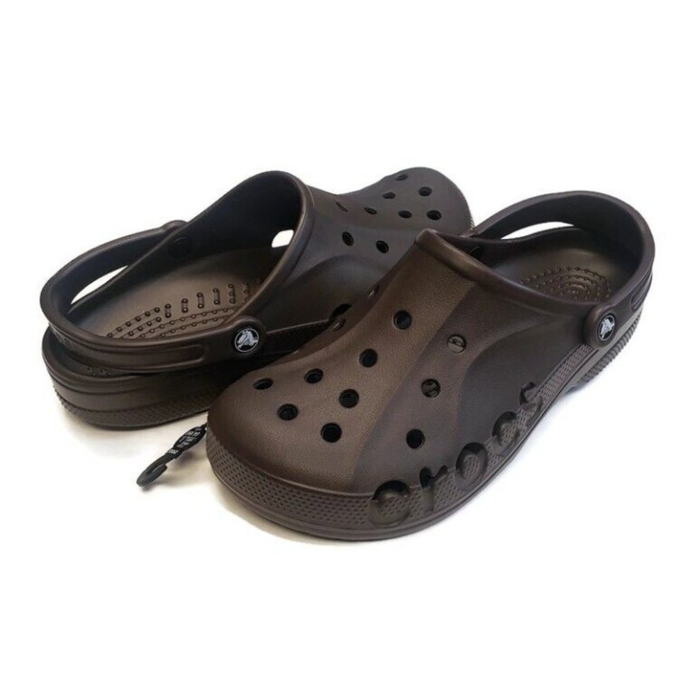 CROCS Baya Mens Size 10 Womens 12 Lightweight Slip On Clogs Shoes Espresso Brown - Picture 8 of 8